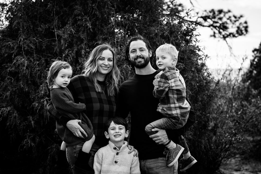 Amanda Carlton with her husband and three young children