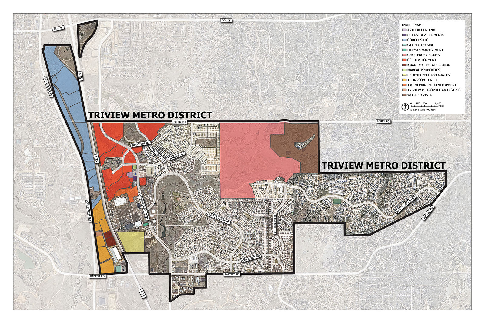 A map of Triview showing zoning for different areas.